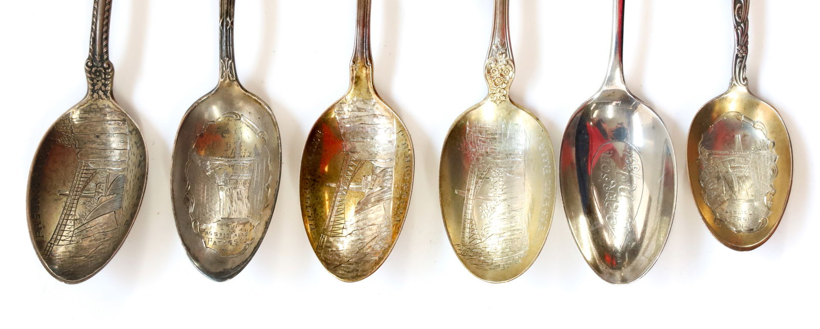 STERLING SILVER PATTERSON NEW JERSEY SOUVENIR SPOON LOT (1 of 3)