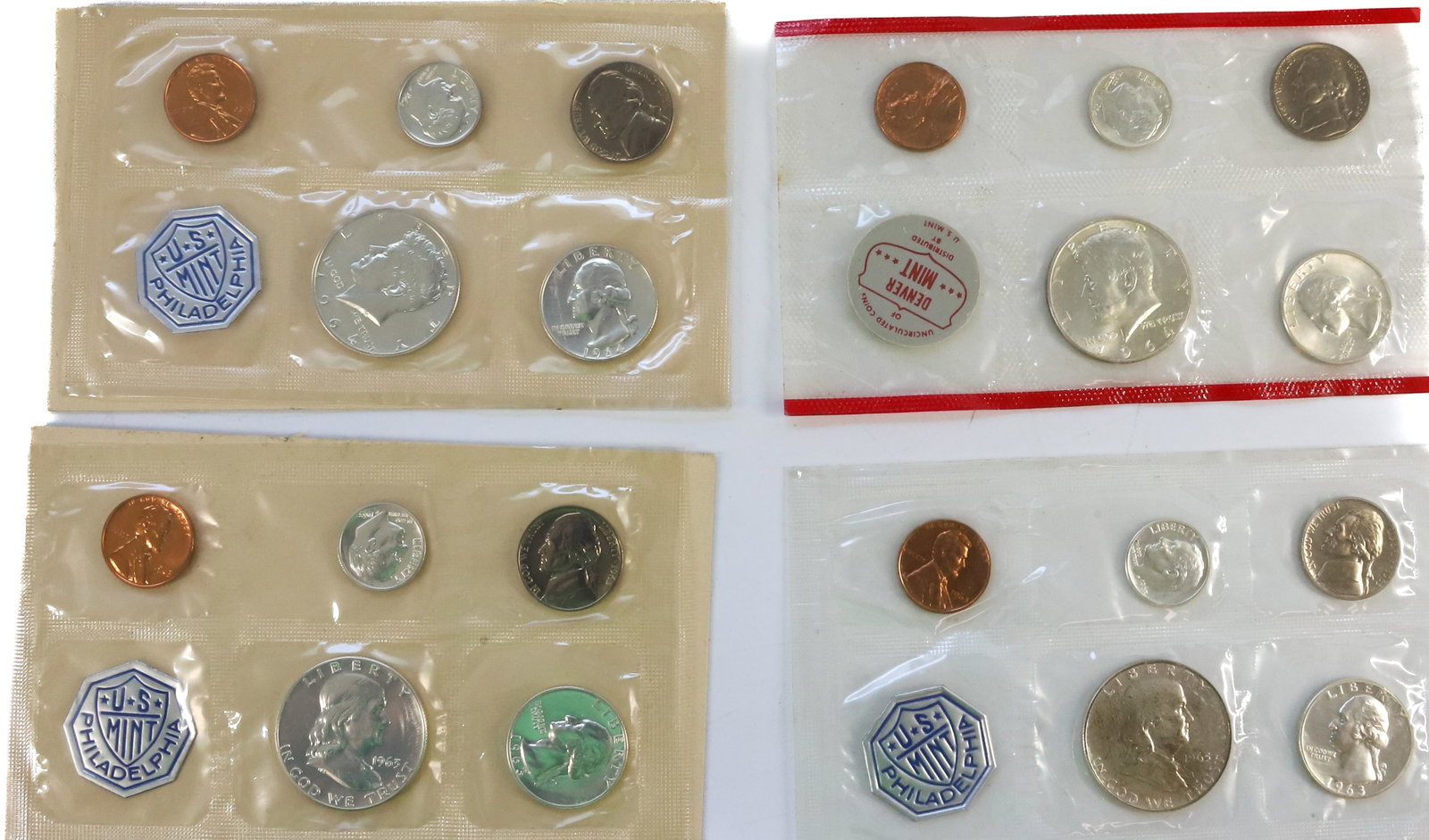 (2) SILVER MINT SETS: 1963 AND 1964 PLEASE READ CAREFULLY BEFORE BIDDING. ALL PURCHASES OF GOLD OR SILVER VIA LIVE AUCTIONEERS MUST BE PAID FOR THROUGH THE LIVE AUCTIONEERS PAYMENT PROCESSING CENTER. NO IN-HOUSE CREDIT CAR