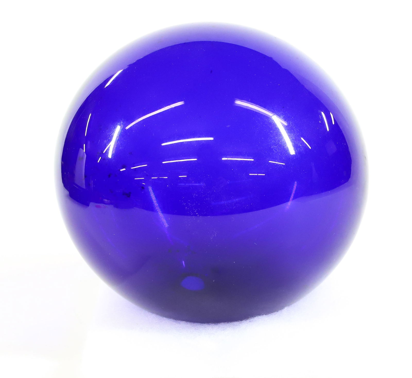 COBALT BLUE BLOWN GLASS WITCH BALL (1 of 4)