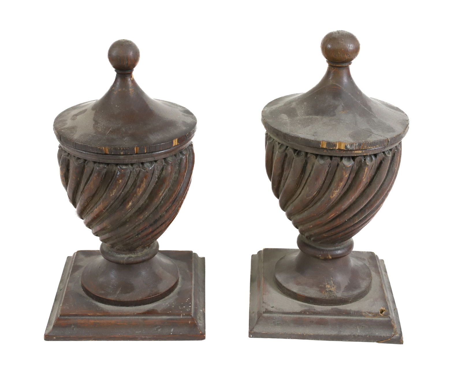 PAIR OF VICTORIAN NEWEL POST FINIALS (1 of 8)
