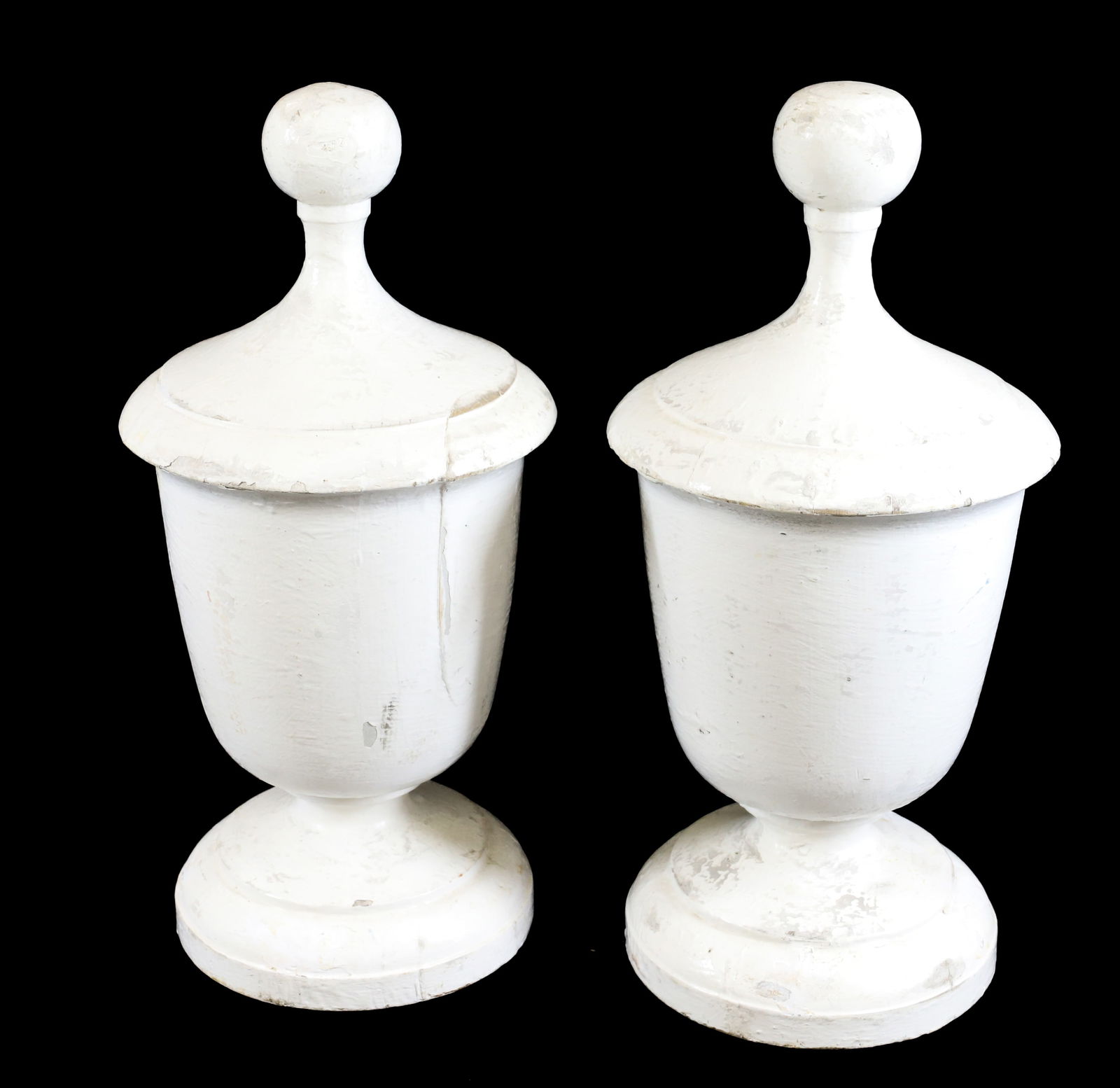 PAIR OF PAINTED FINIALS (1 of 5)