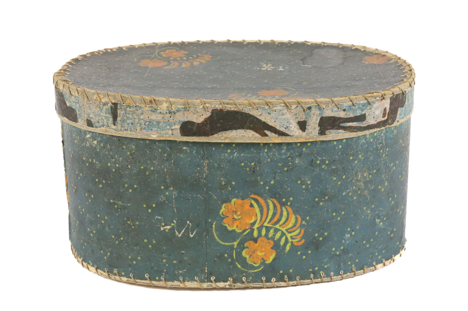 OVAL WALLPAPER BOX WITH LID (1 of 10)