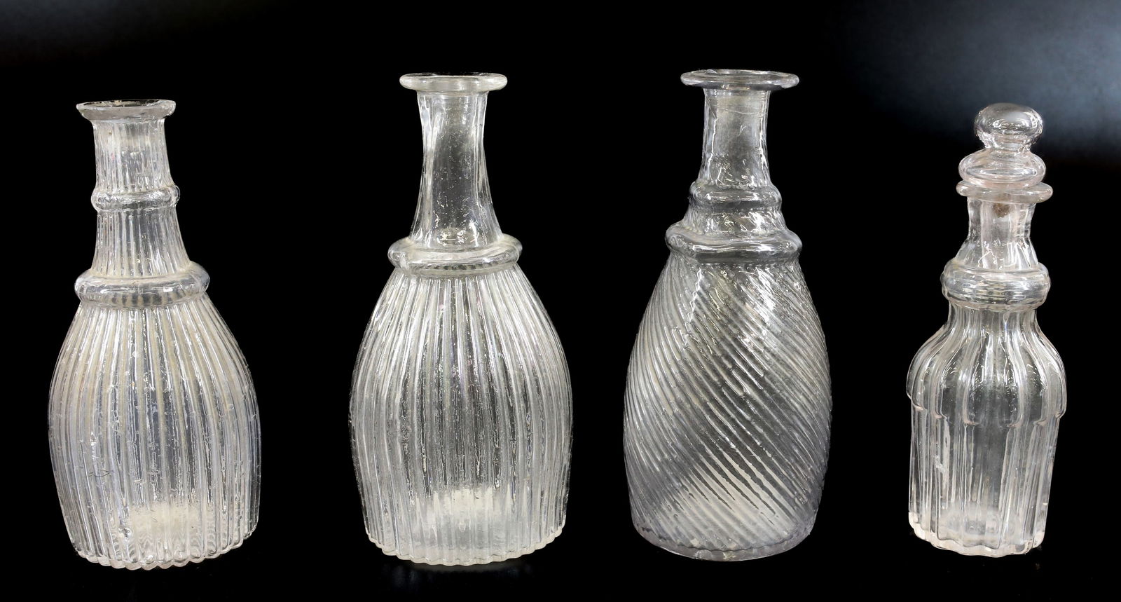 LOT OF BLOWN GLASS COLOGNE BOTTLES (1 of 6)