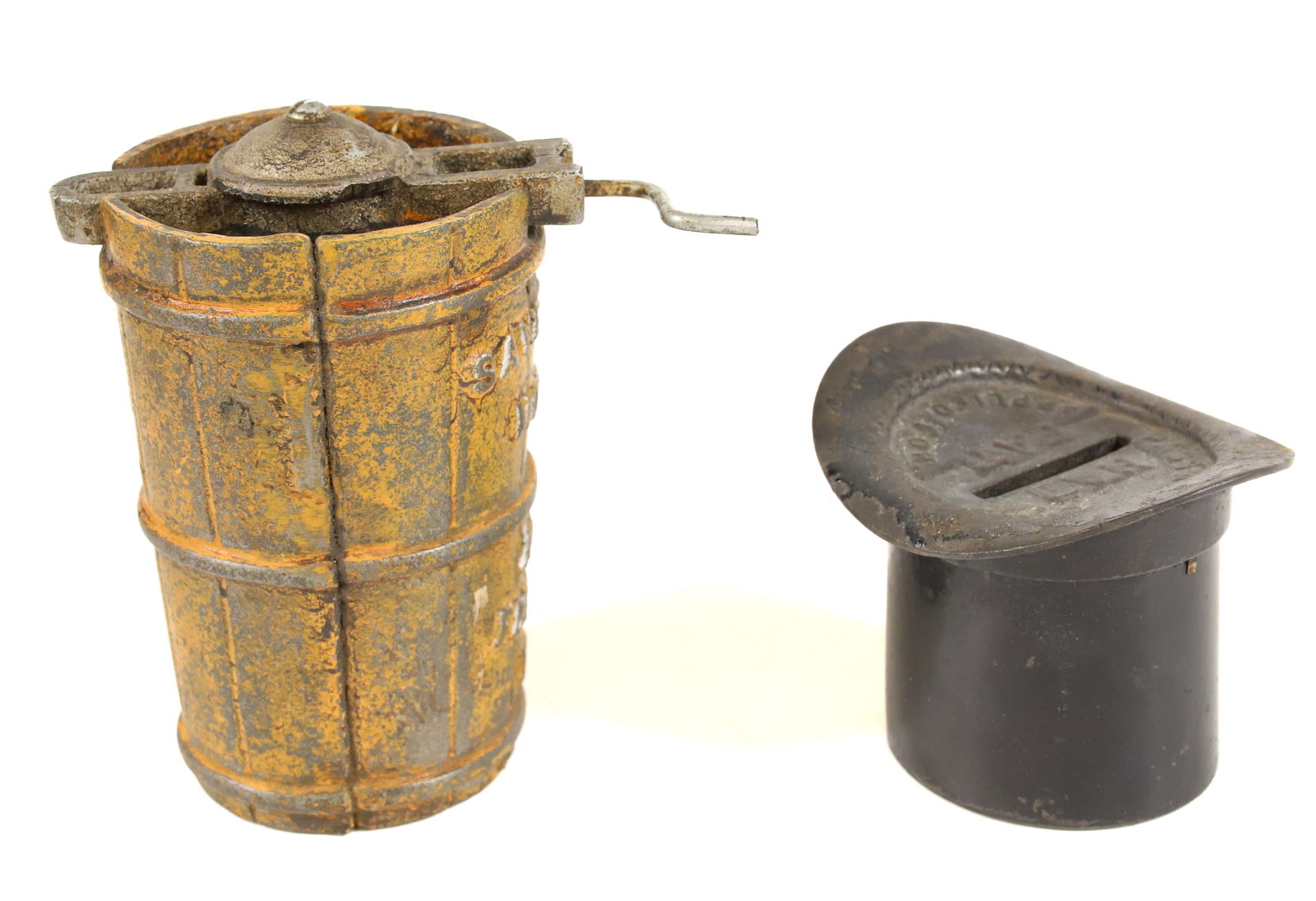 CAST IRON TOP HAT AND ICE CREAM FREEZER BANK (1 of 4)