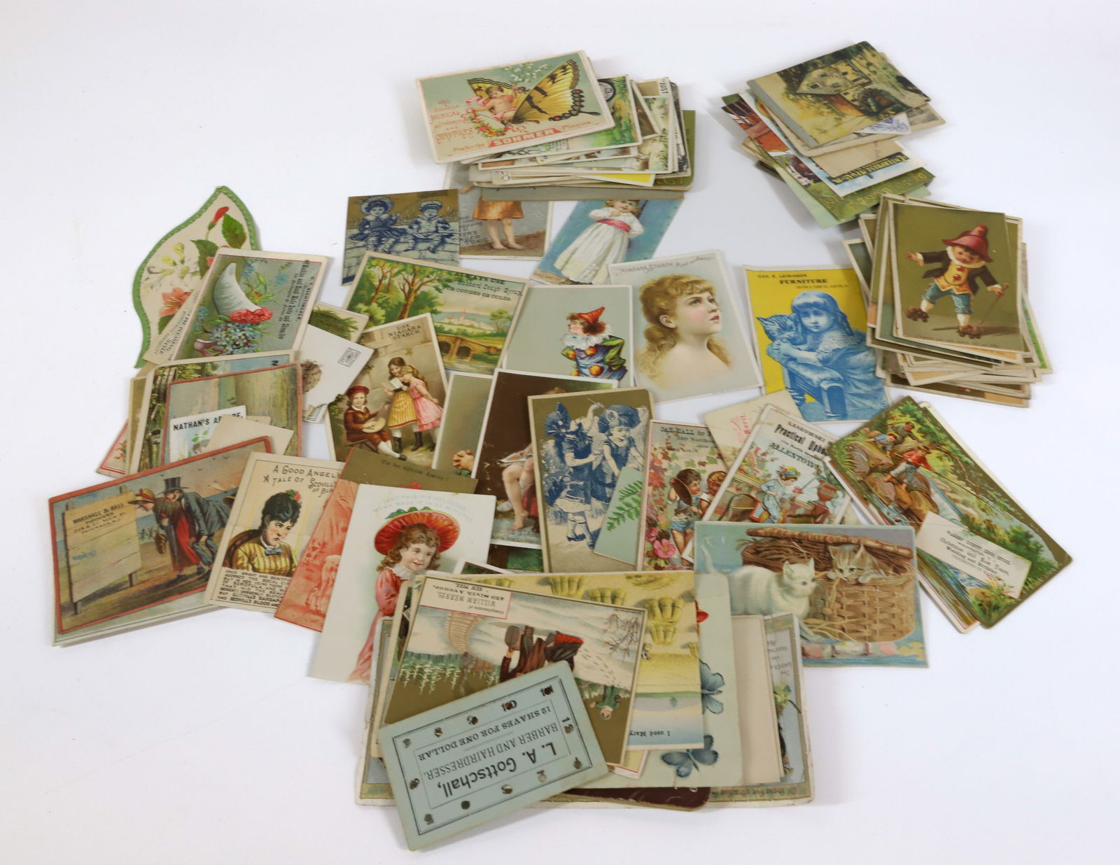 LOT OF VICTORIAN TRADE CARDS, ADVERTISING (1 of 5)