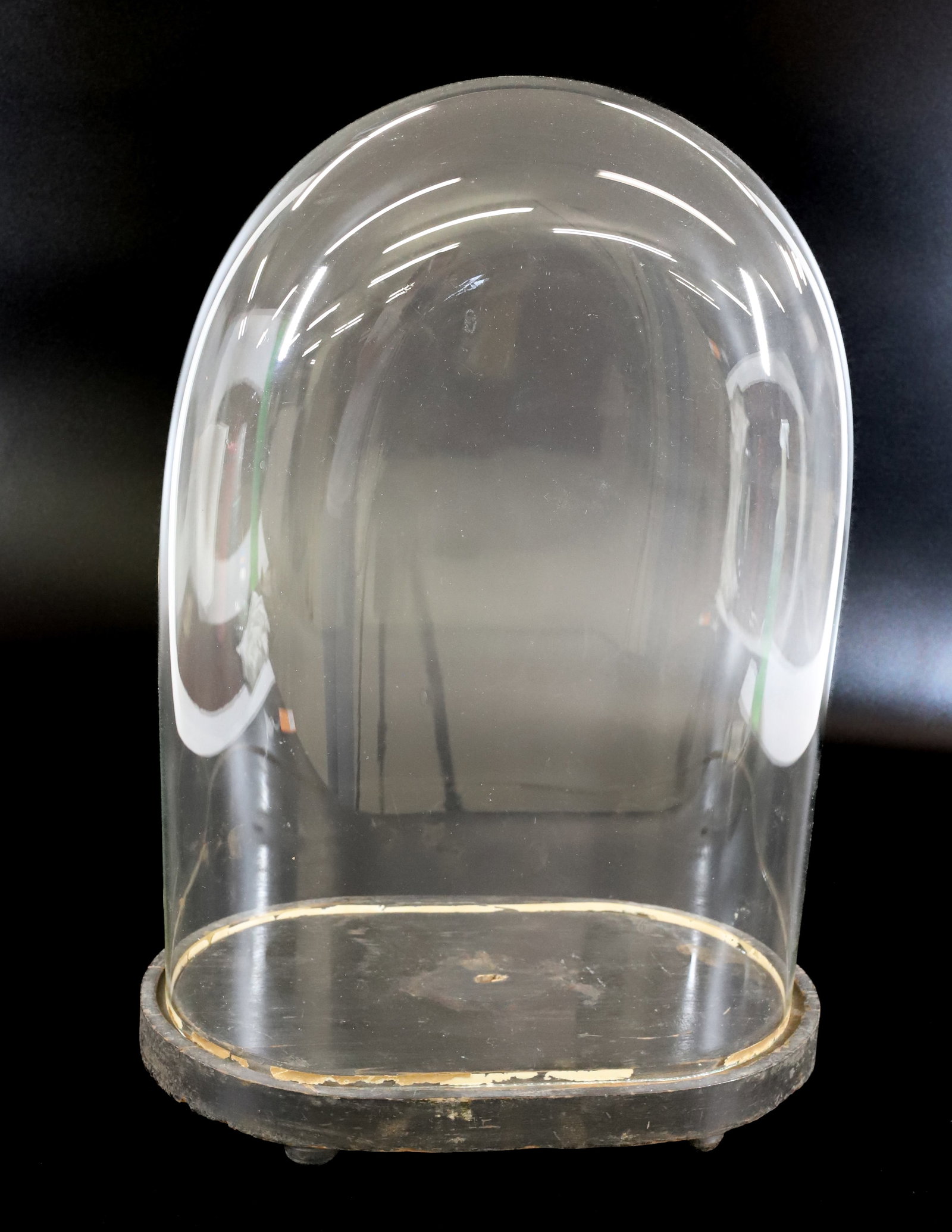 VICTORIAN GLASS DOME WITH BASE (1 of 3)