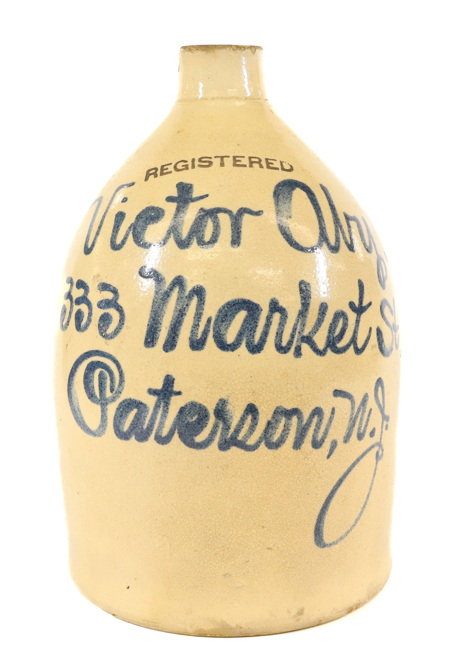 ONE GALLON PATERSON, NJ SCRIPT JUG (1 of 6)