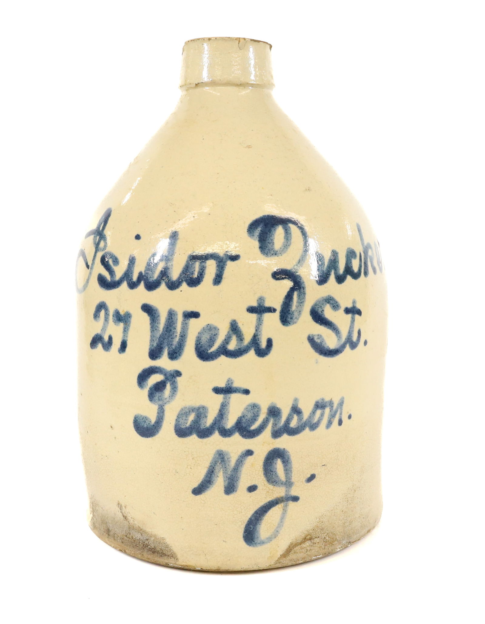 ONE GALLON PATERSON, NJ SCRIPT JUG (1 of 6)
