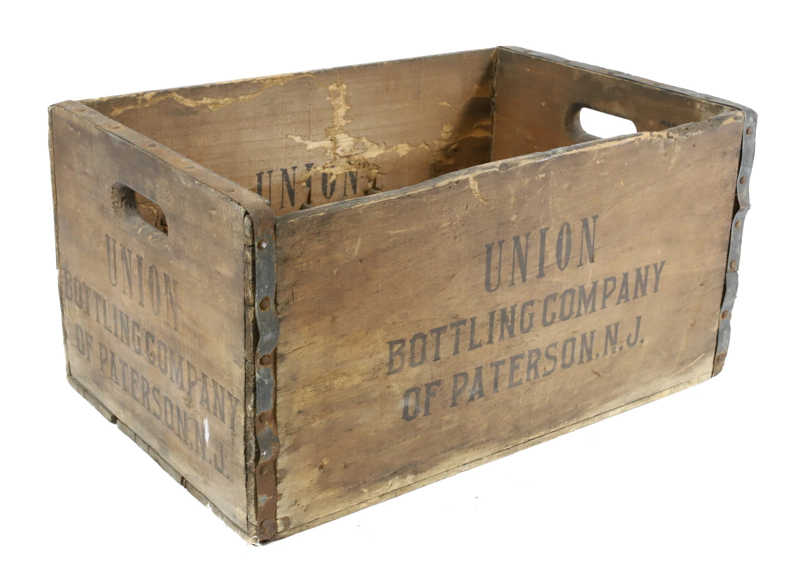 PATERSON, NEW JERSEY CRATE: MARKED; UNION BOTTLING COMPANY, 10 3/4" X 21" X 13 1/2" PLEASE READ CAREFULLY - Terms for Purchasing and Shipping of Auction Items. Please read carefully before bidding. All payments for purchases wil