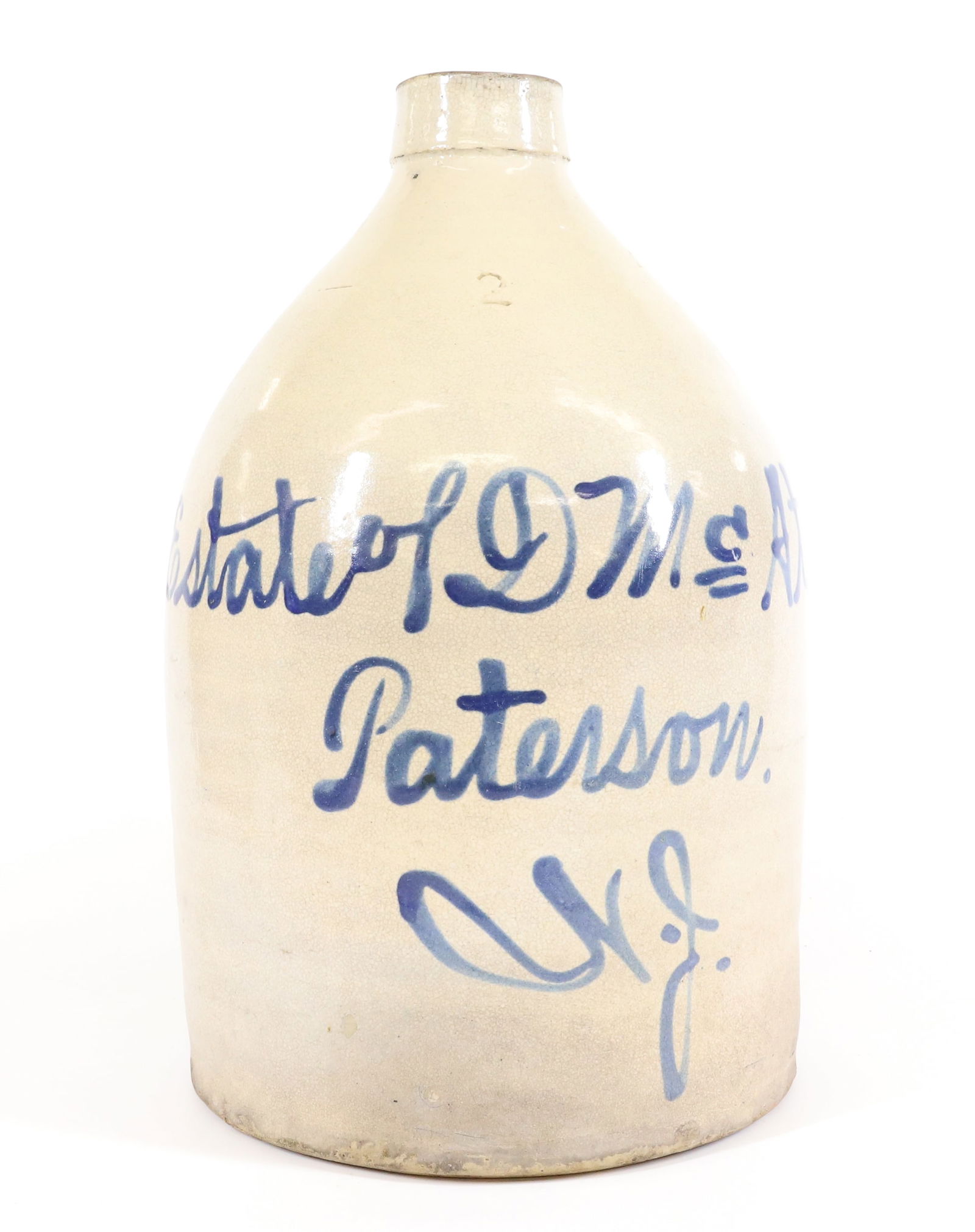 TWO GALLON PATERSON, NEW JERSEY SCRIPT JUG (1 of 6)
