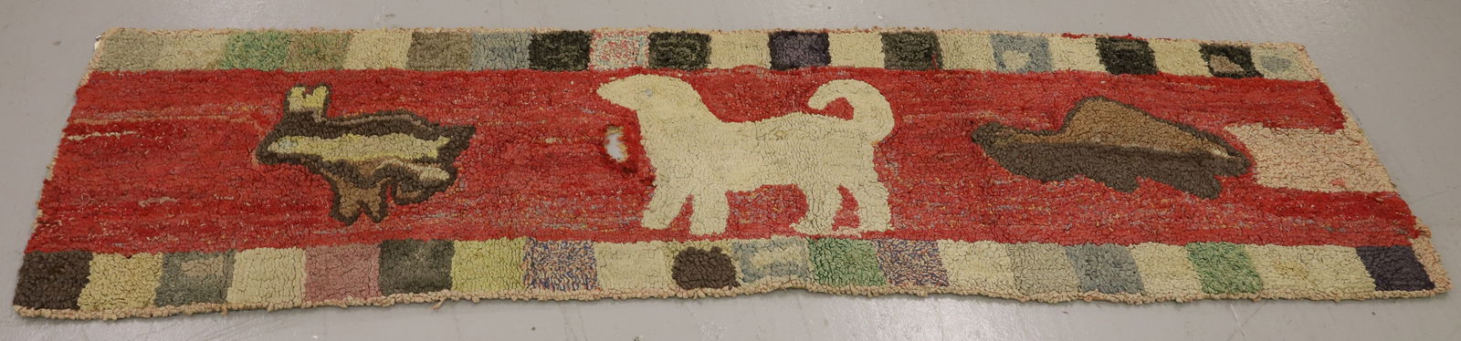 FOLK ART HOOKED RUG / RUNNER (1 of 5)