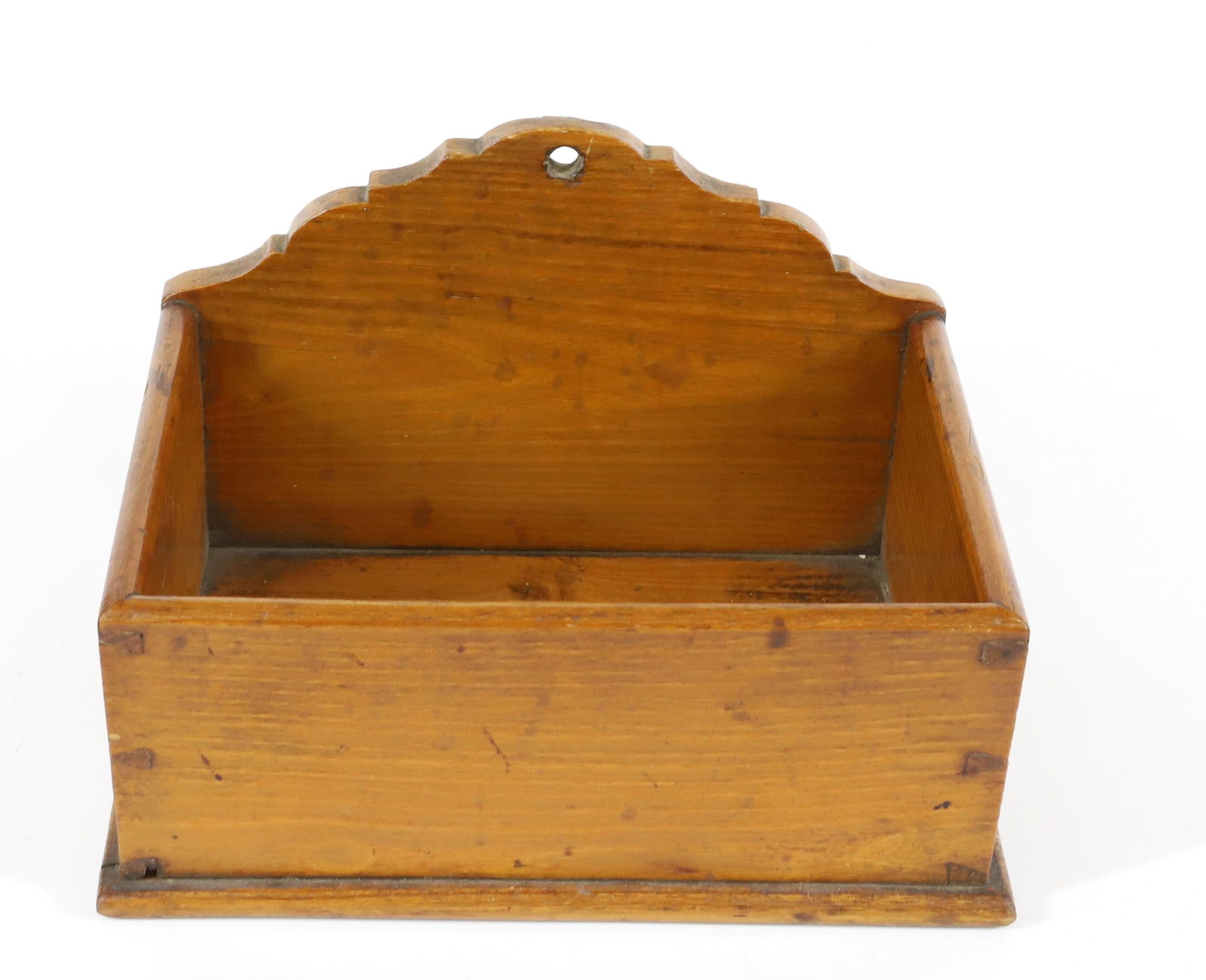 19TH C. BUTTERNUT HANGING CANDLE BOX (1 of 3)