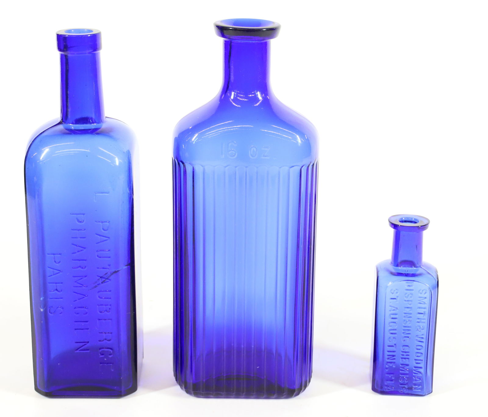 (3) COBALT BLUE BOTTLES (1 of 4)