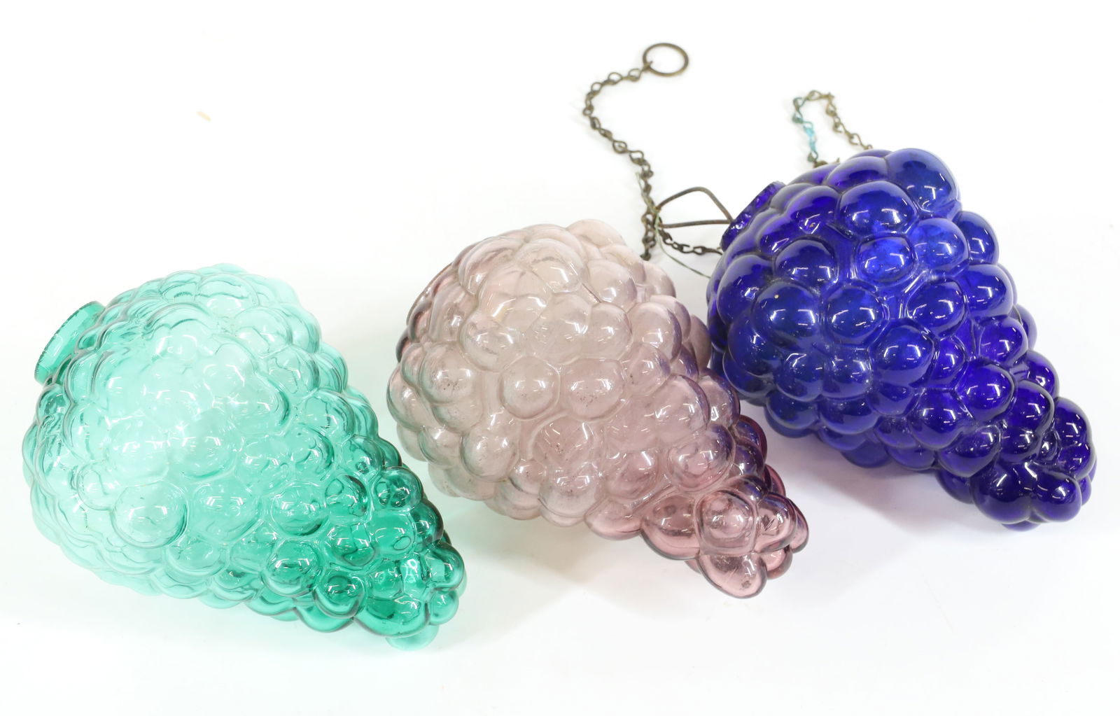 (3) GLASS CLUSTERS OF GRAPES ORNAMENTS (1 of 4)