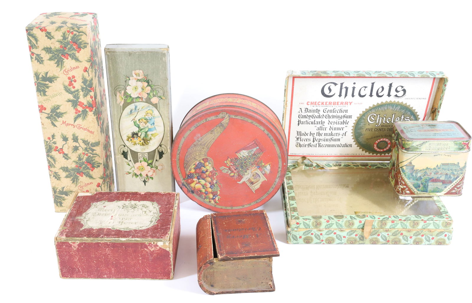 LOT OF VINTAGE CHRISTMAS BOXES AND TINS (1 of 6)