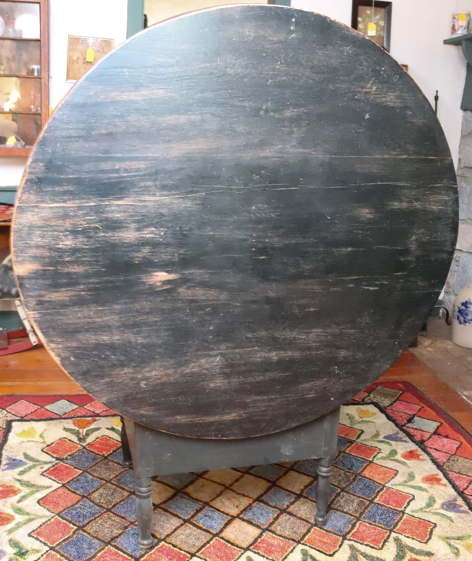 18TH/ 19TH C. PAINTED COUNTRY HUTCH TABLE (1 of 9)