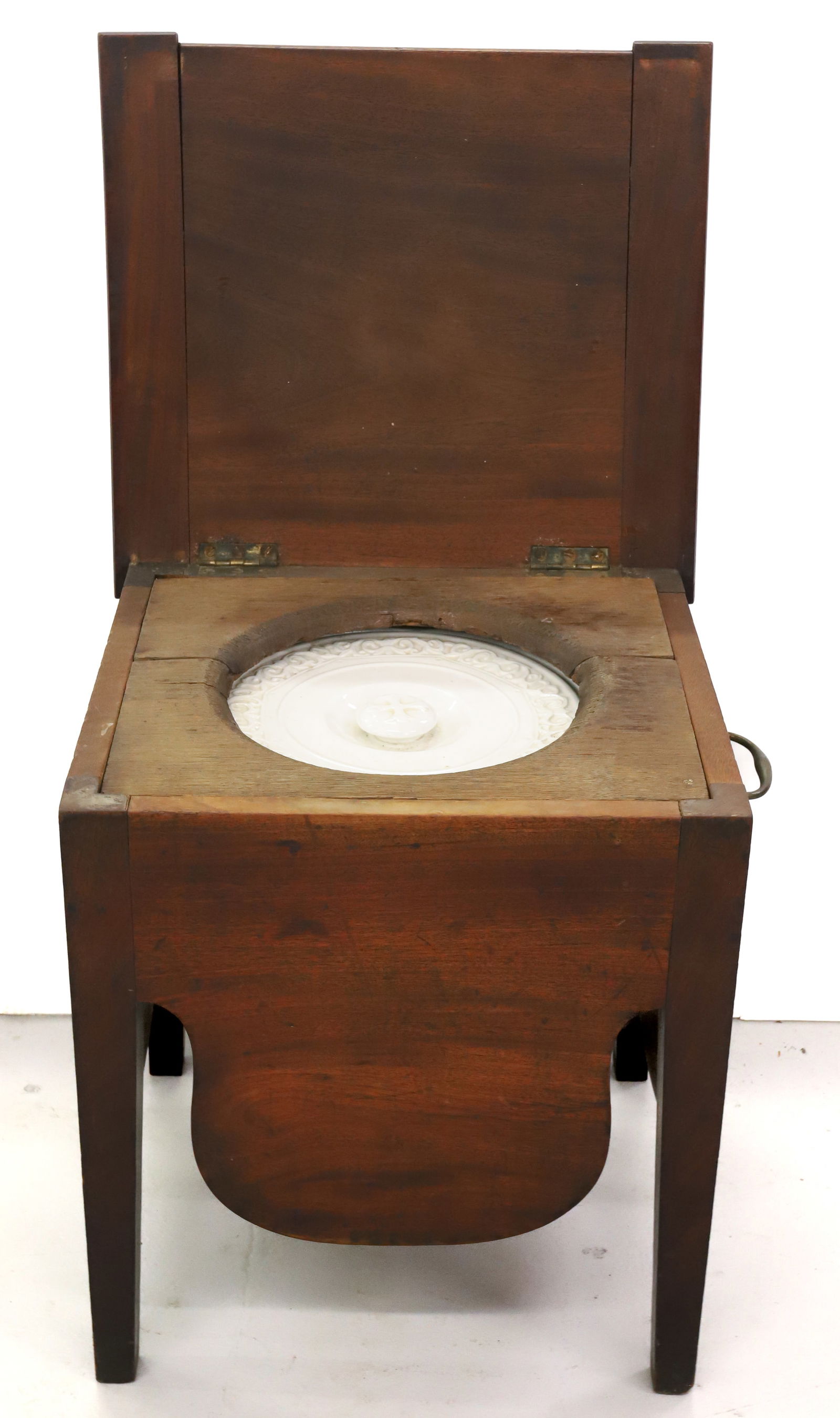 EARLY MAHOGANY COMMODE (1 of 4)