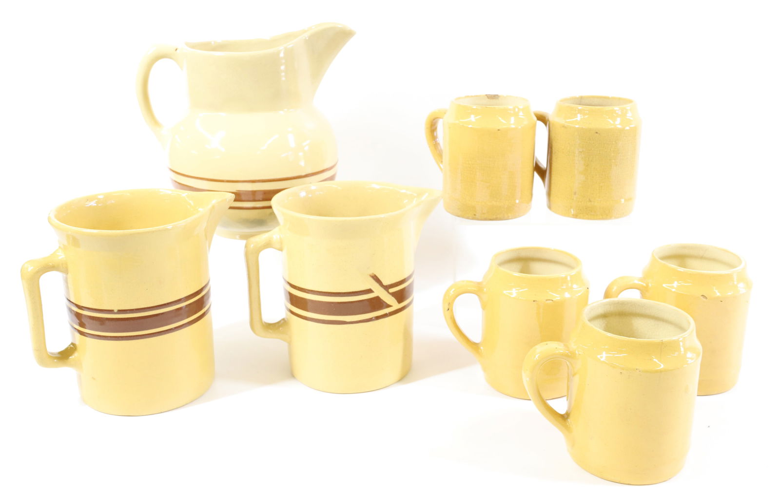 LOT OF YELLOW WARE POTTERY (1 of 7)