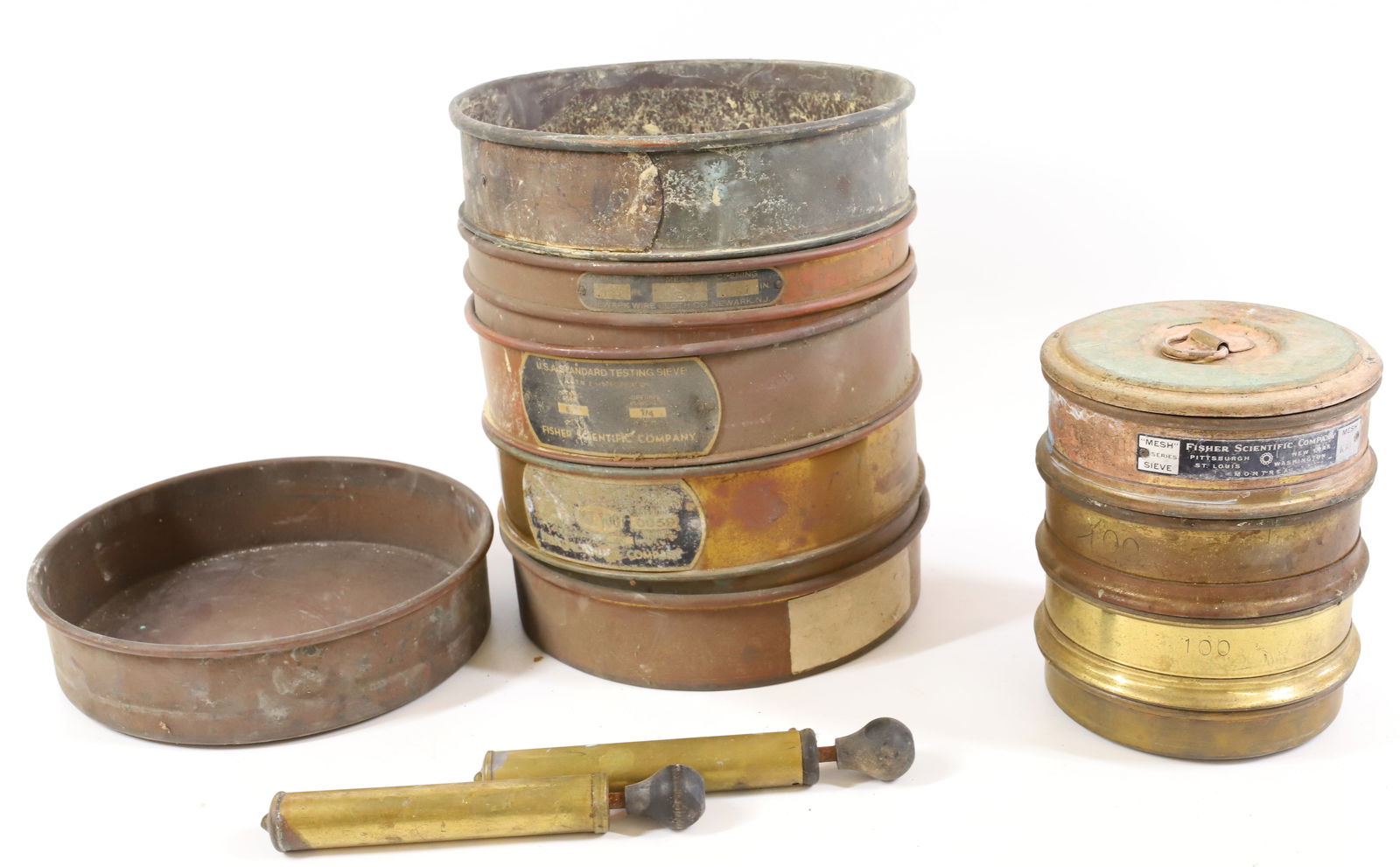 LOT OF VINTAGE SCIENTIFIC SIEVES (1 of 4)