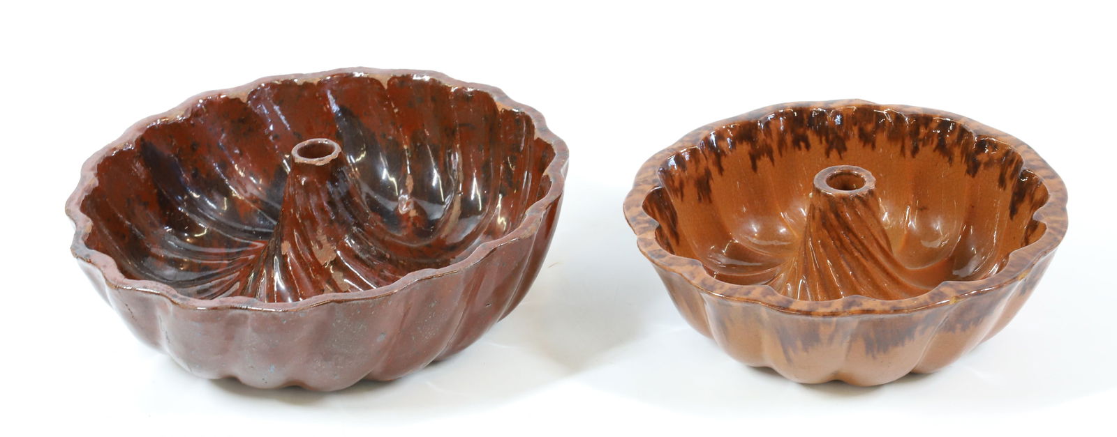 (2) REDWARE POTTERY MOLDS (1 of 3)