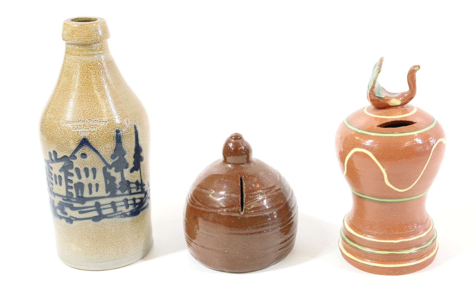 LOT OF CONTEMPORARY POTTERY AND STONEWARE (1 of 4)