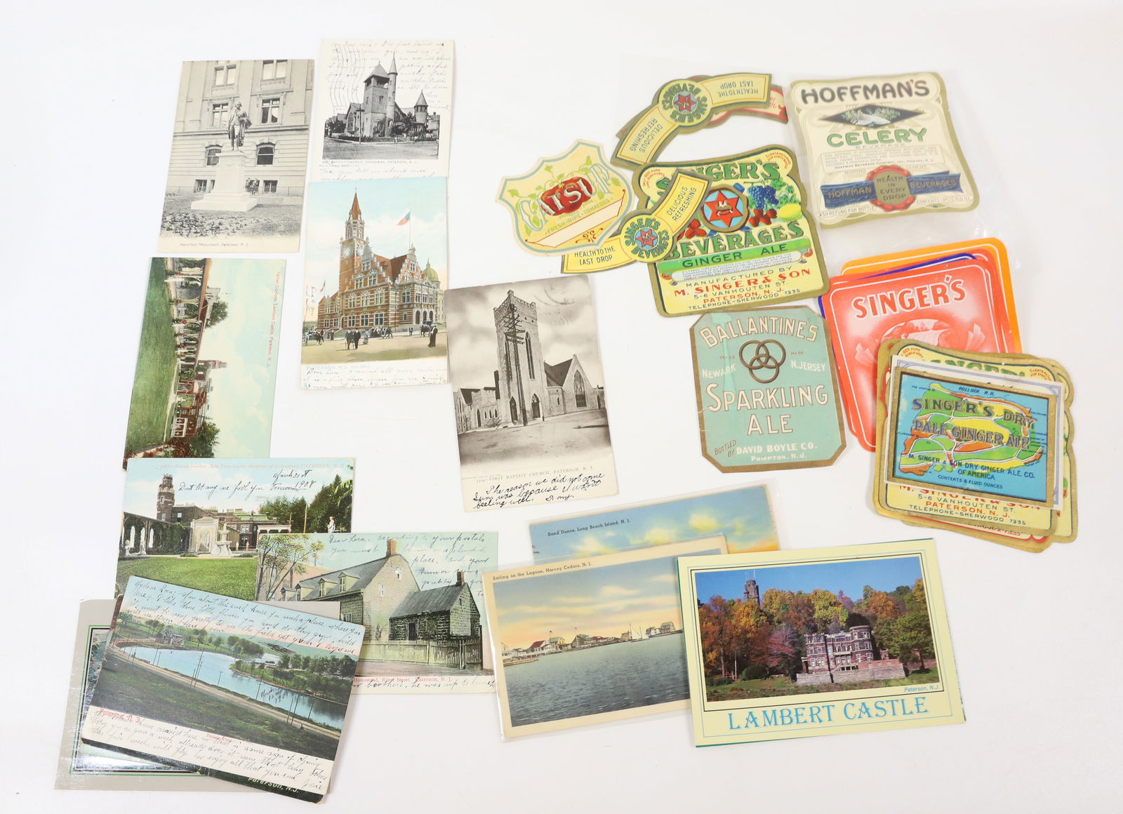 LOT OF PATERSON, NJ POSTCARDS AND ADVERTISING (1 of 4)