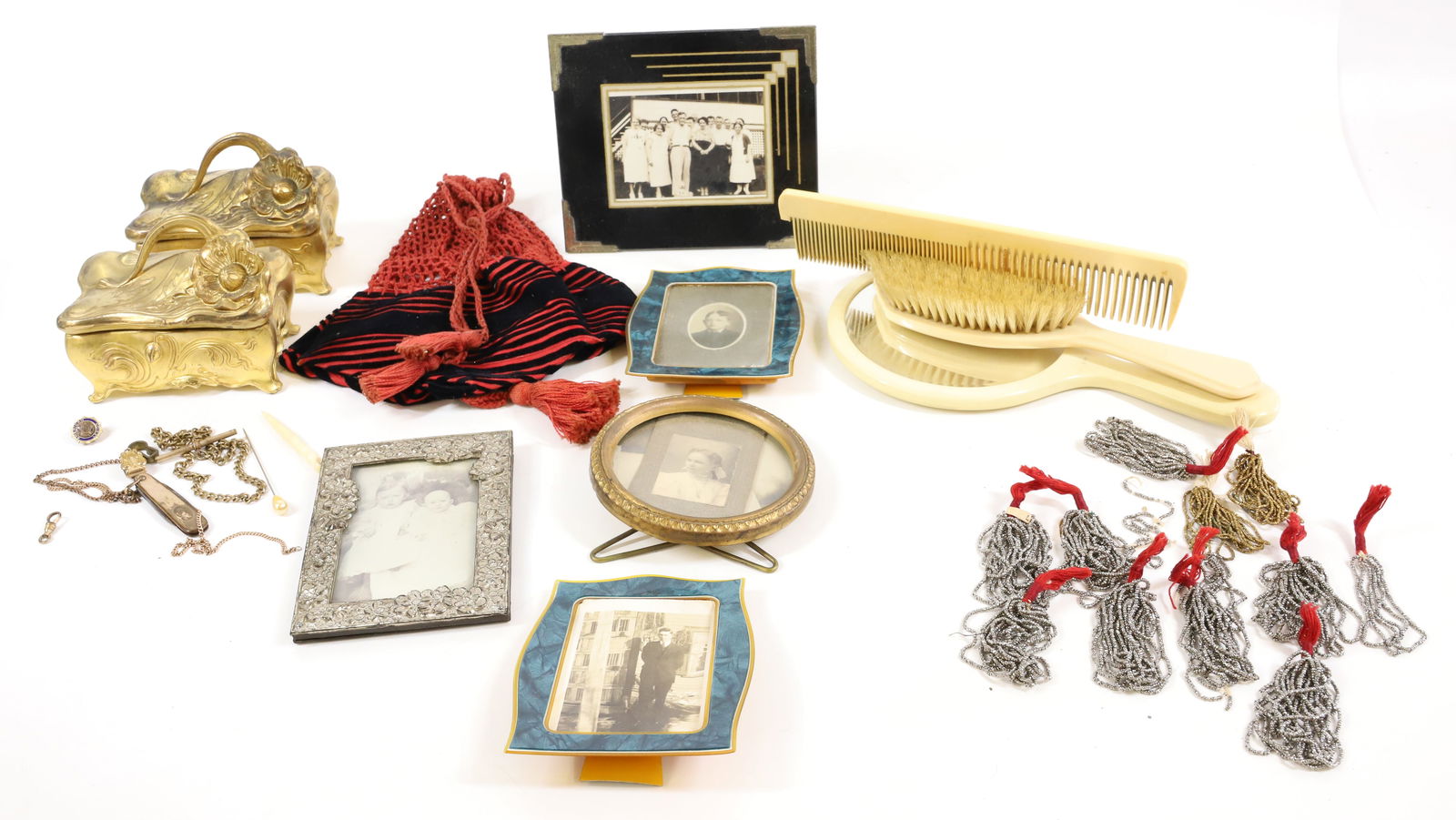 LOT OF PICTURE FRAMES, DRESSER BOXES AND MORE (1 of 6)