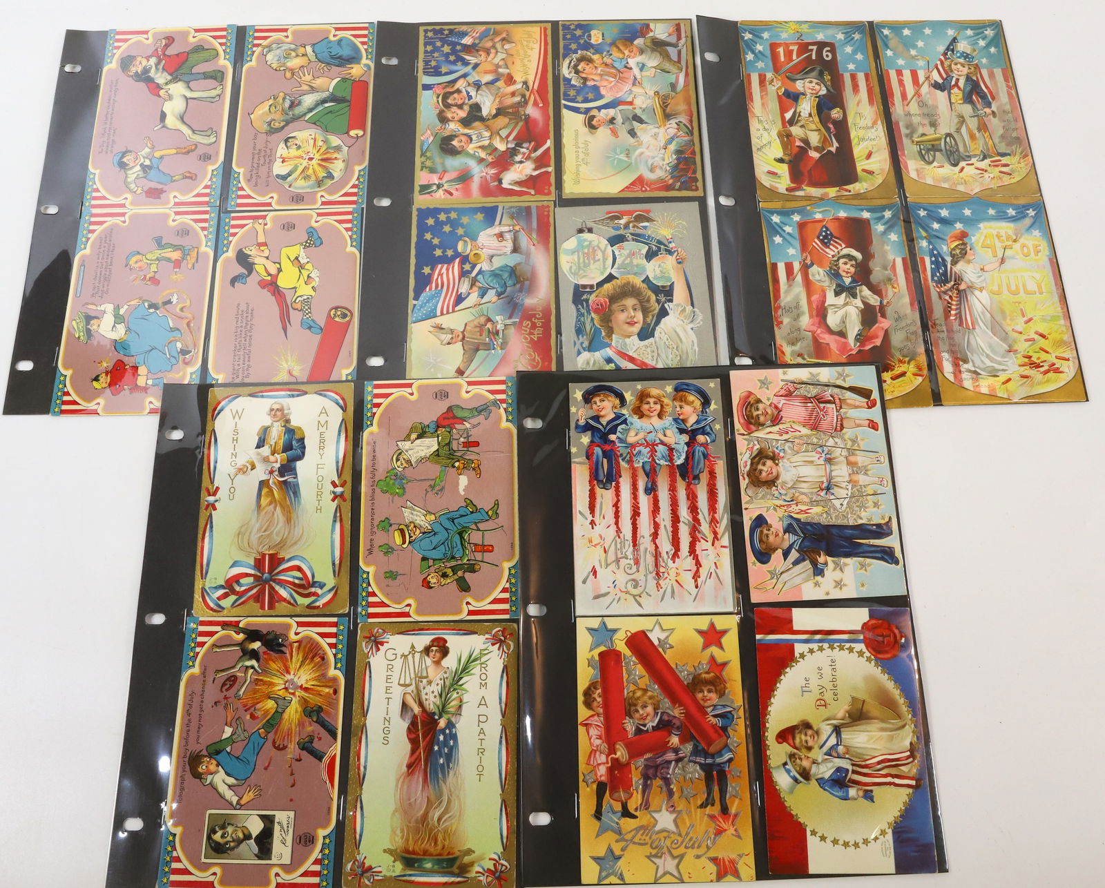 ANTIQUE PATRIOTIC POSTCARD ALBUM (1 of 7)