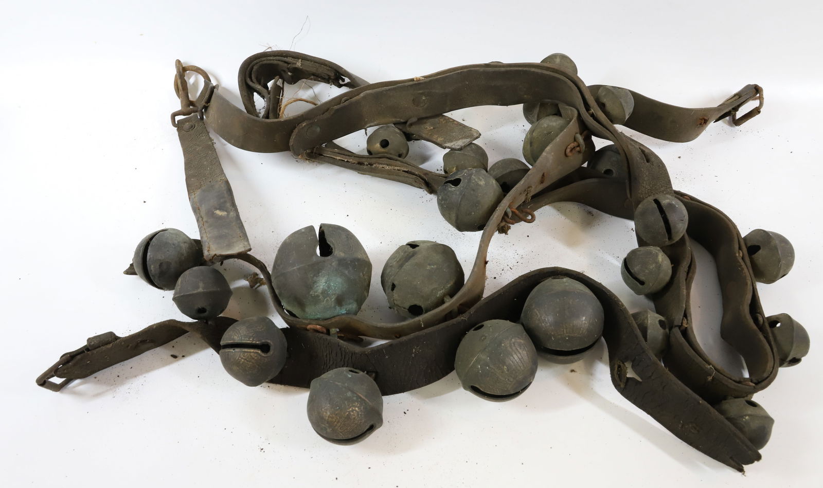 ANTIQUE SLEIGH BELL LOT (1 of 3)