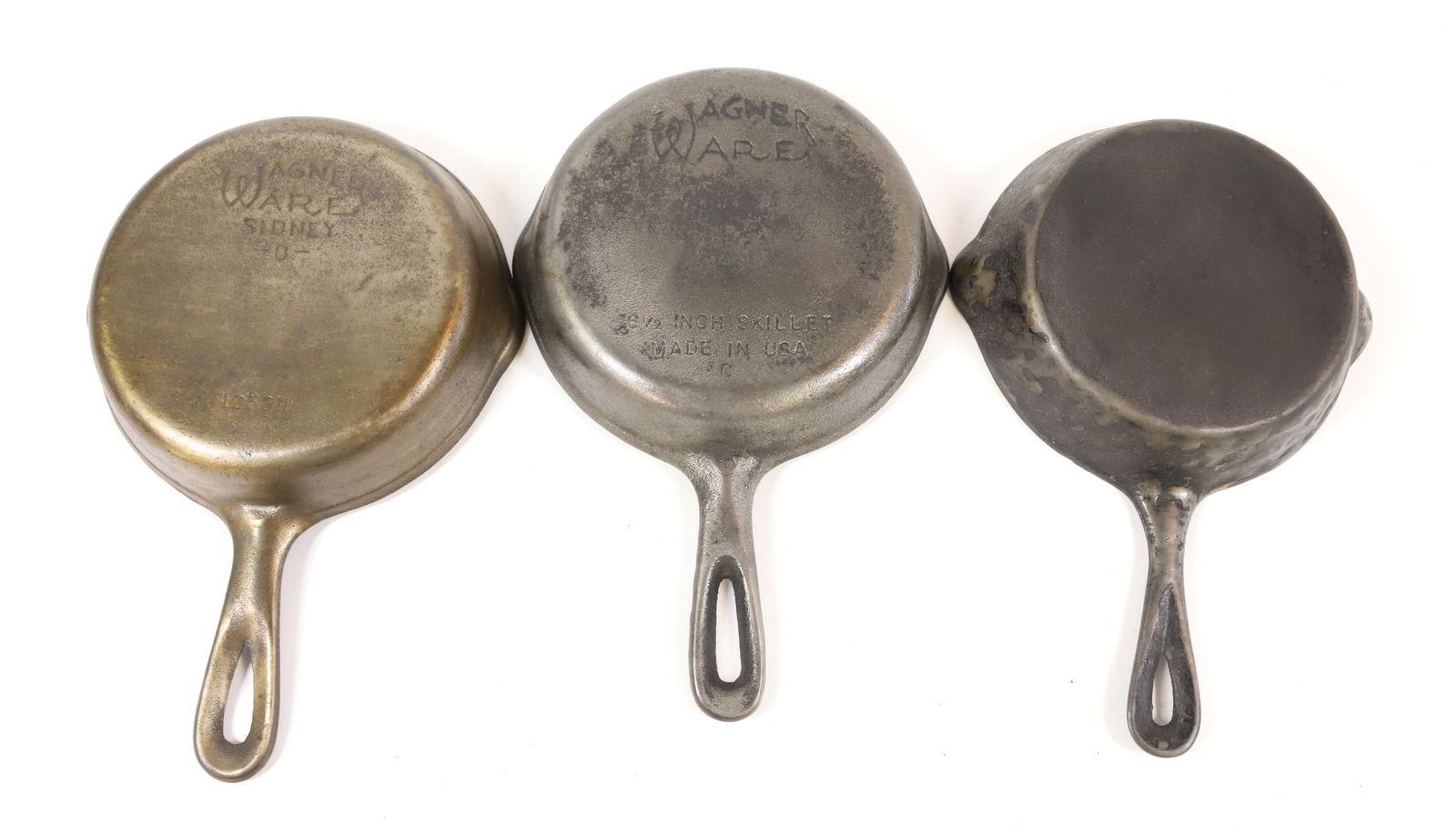 (3) SMALL CAST IRON SKILLETS (1 of 2)