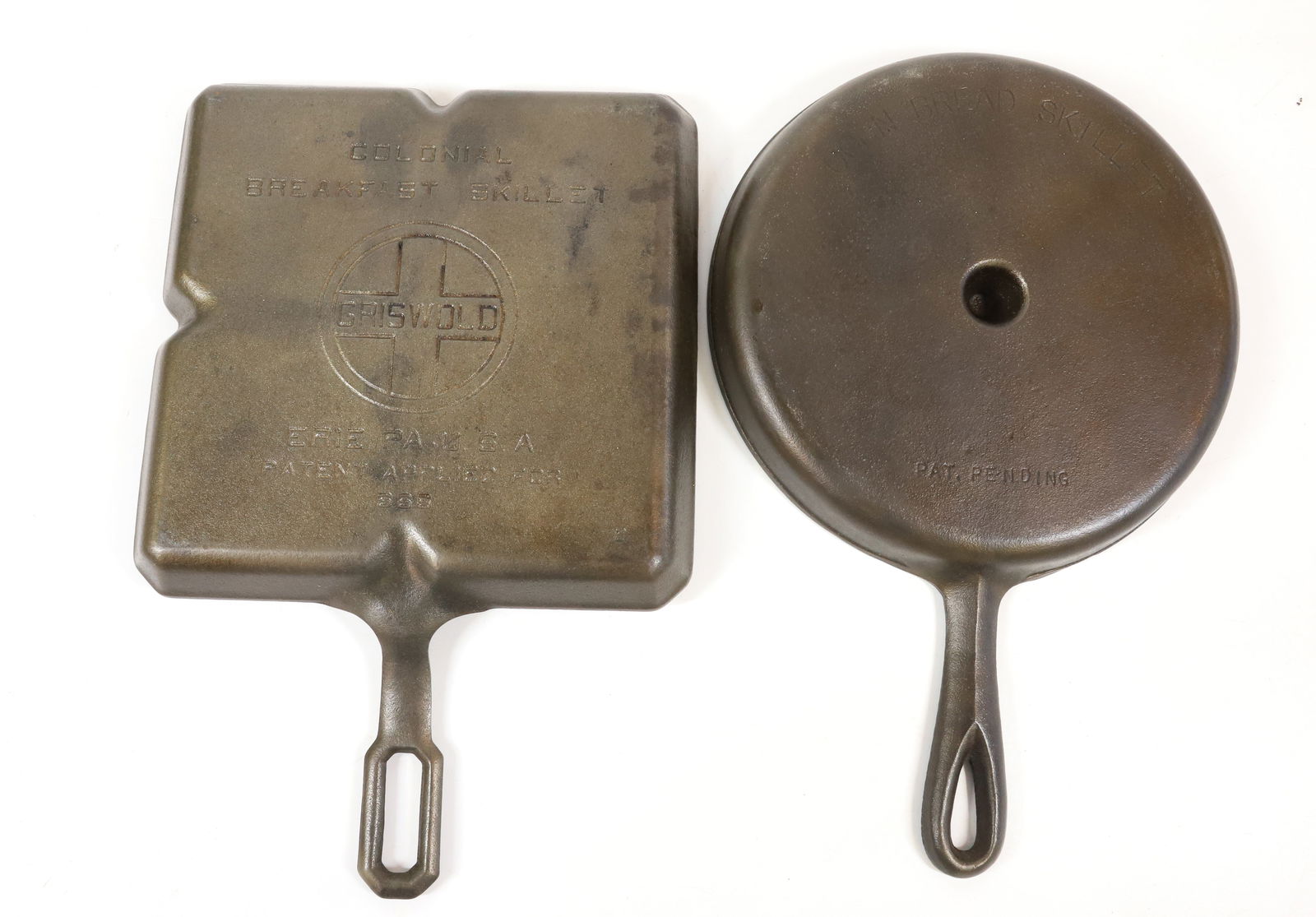 (2) CAST IRON SKILLETS (1 of 2)