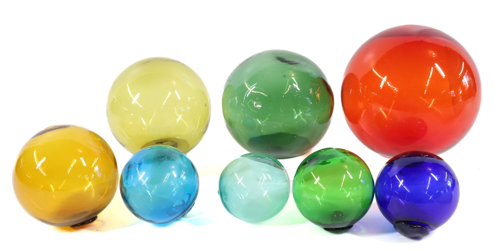 LOT OF COLORED GLASS FLOATS (1 of 4)