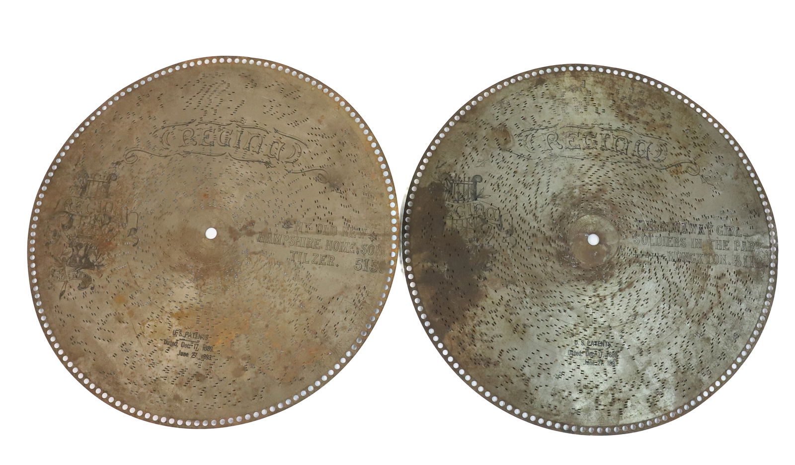 LOT OF REGINA MUSIC BOX DISCS, 21" (1 of 8)