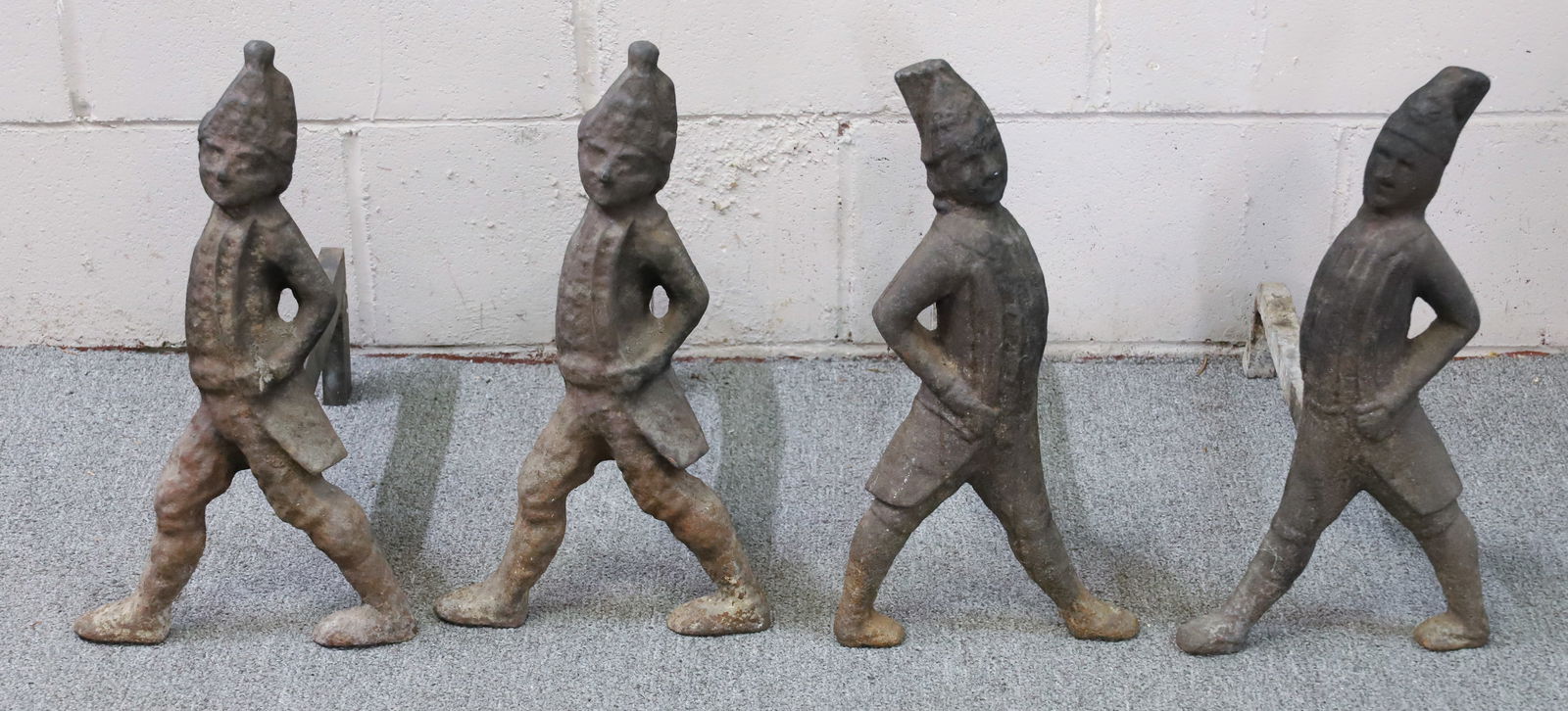 (2) PAIR OF HESSIAN SOLDIER ANDIRONS (1 of 3)