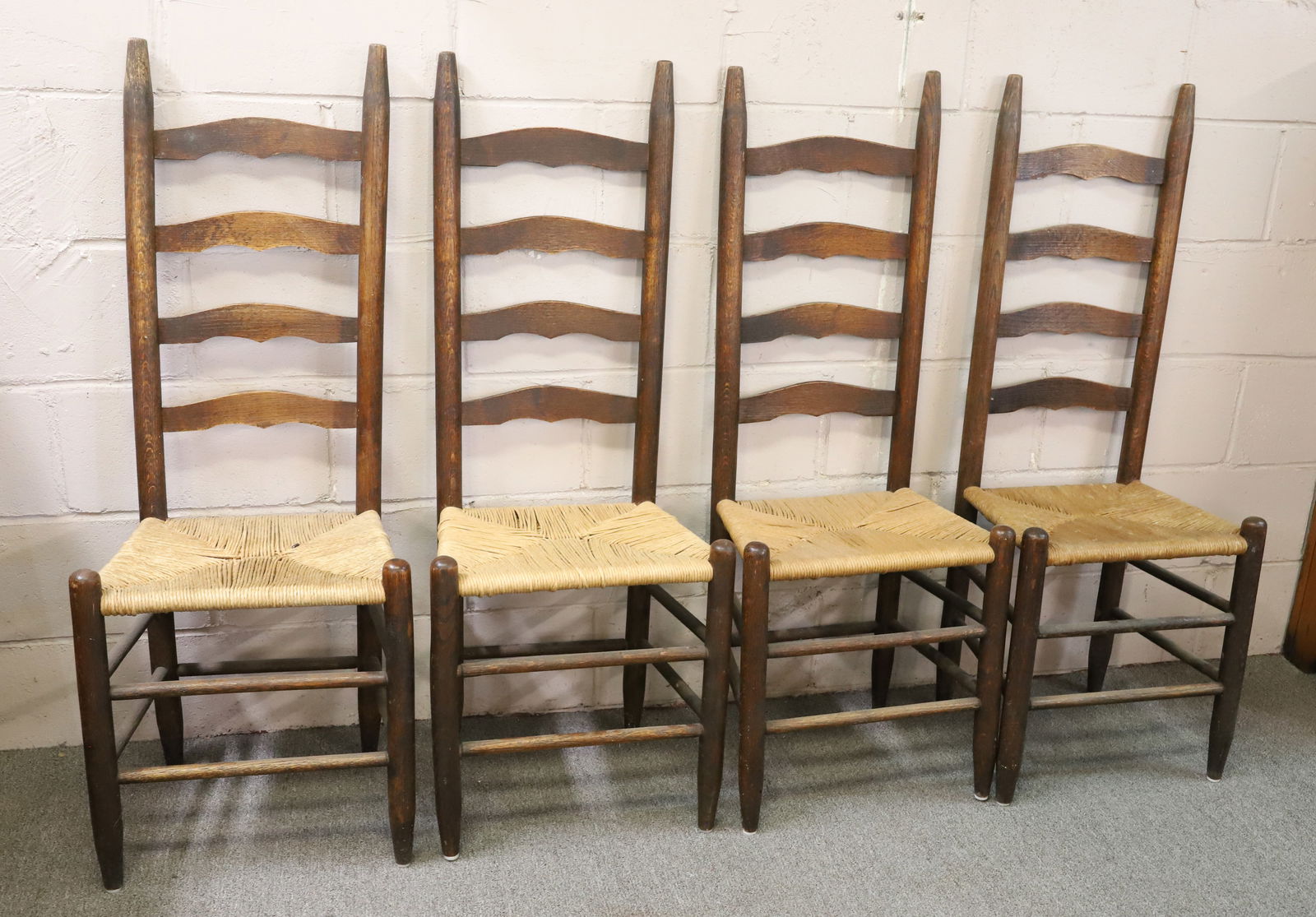 SET OF 19TH CENTURY LADDER BACK CHAIRS (1 of 2)