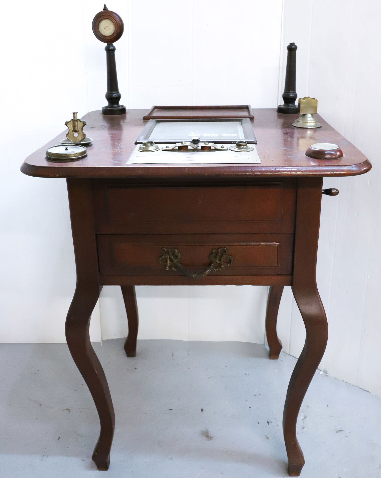 ANTIQUE FRENCH MUSIC BOX TABLE, SMOKING STAND (1 of 12)