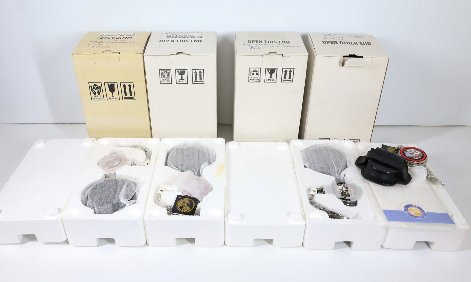 (4) DALE EARNHARDT POCKET WATCHES: #B11YQ79 ALL NEW IN BOX 3"L 10" X 10" X 10" Terms: PLEASE READ CAREFULLY -THIS IS AN ONSITE AND ONLINE ONLY AUCTION. PICK UP WILL BE AT 5115 ANONA RD, STROUDSBURG, PA 18360 AND WILL ONLY BE 2 DAYS!! T