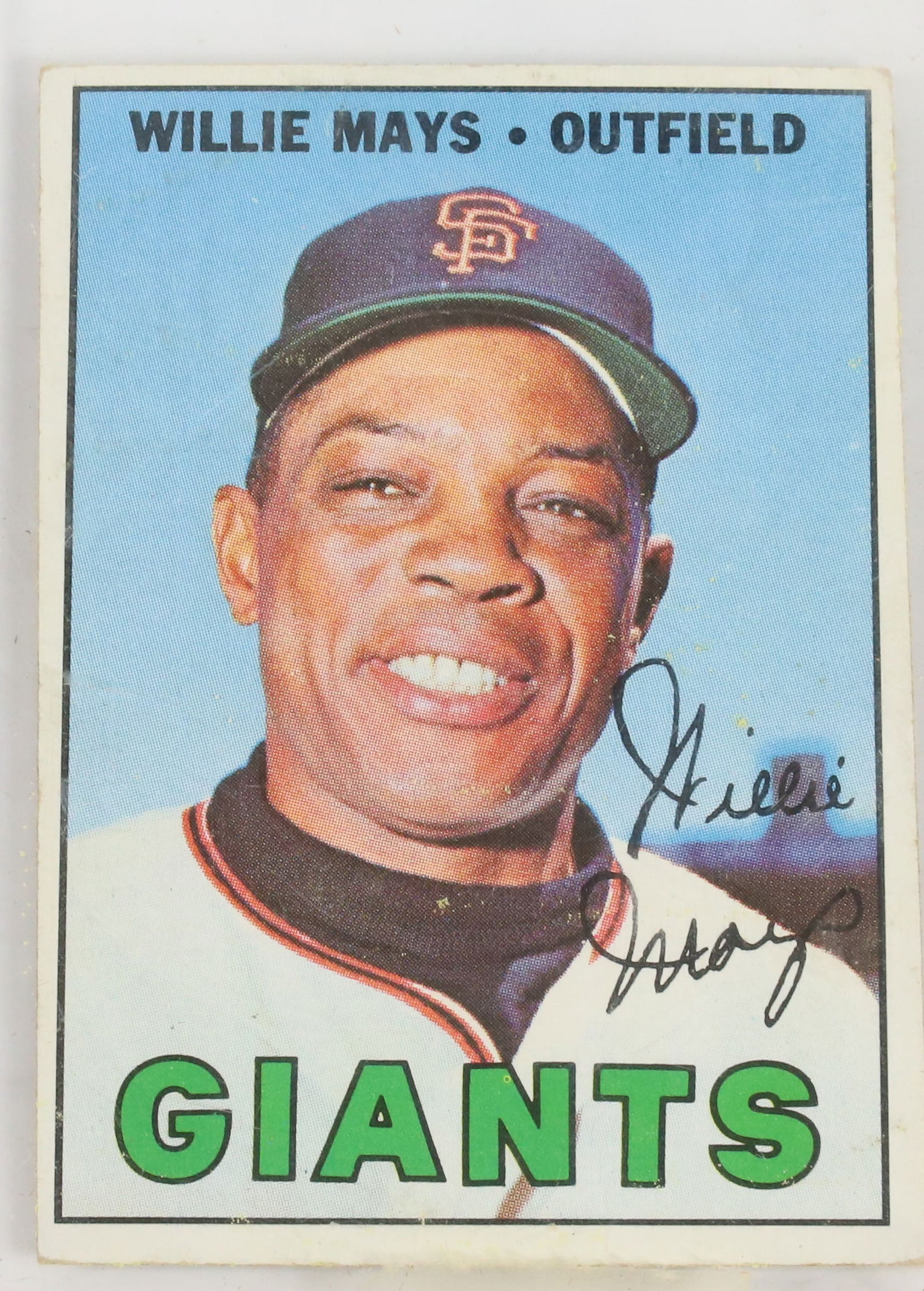 1967 TOPPS WILLIE MAYS BASEBALL CARD (1 of 3)