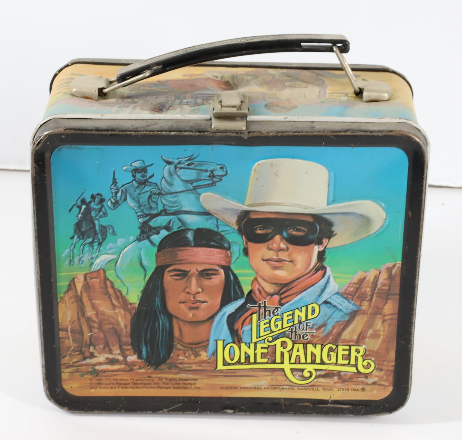VINTAGE THE LEGEND OF THE LONE RANGER LUNCH BOX: ALADIN, 1980 Terms: PLEASE READ CAREFULLY -THIS IS AN ONSITE AND ONLINE ONLY AUCTION. PICK UP WILL BE AT 5115 ANONA RD, STROUDSBURG, PA 18360 AND WILL ONLY BE 2 DAYS!! Terms for Purchasing and Shippin