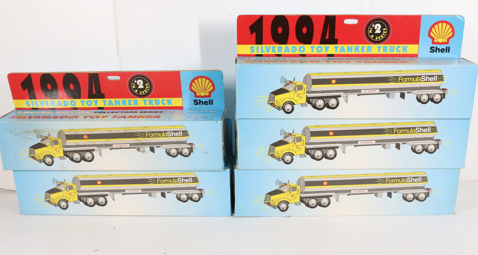 (5) 1994 SHELL TRACTOR TRAILERS: NEW IN BOX Terms: PLEASE READ CAREFULLY -THIS IS AN ONSITE AND ONLINE ONLY AUCTION. PICK UP WILL BE AT 5115 ANONA RD, STROUDSBURG, PA 18360 AND WILL ONLY BE 2 DAYS!! Terms for Purchasing and Shipping 