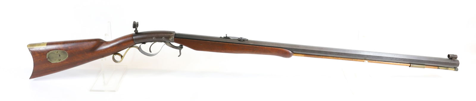HOPKINS AND ALLEN HERITAGE MODEL: UNDERHAMMER CAP AND BALL MUZZLELOADER, 45 CAL, WITH 32" BARREL Registration: Terms: ANTIQUE OR BLACK POWDER FIREARM. THERE IS NO REGISTRATION OR FFL TRANSFER REQUIRED