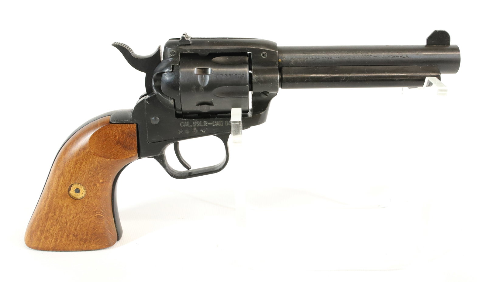 EUROPEANS AMERICAN ARMS COMPANY REVOLVER: .22 LR, BOUNTY HUNTER MODEL, 4 3/4" BARREL, IN BOX WITH EXTRA CYL Registration: Terms: THIS GUN REQUIRES REGISTRATION OR AN FFL TRANSFER TO PURCHASE