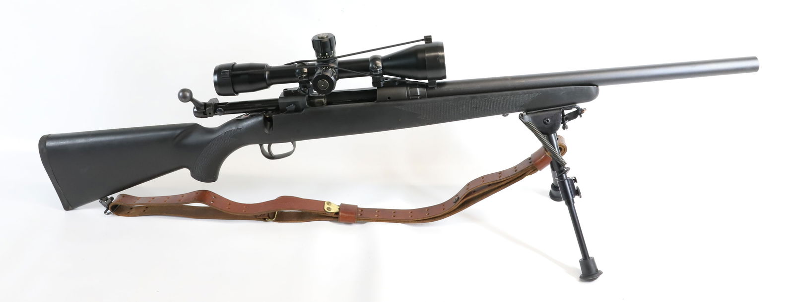 SAVAGE MODEL 110 EP BOLT ACTION RIFLE: 308 CAL, SERIAL# F392510, BULL BARREL, CARBINE, BURRIS 10X LR SCOPE, WITH LIGHT TRIGGER PULL Registration: Terms: THIS GUN REQUIRES REGISTRATION OR AN FFL TRANSFER TO PURCHASE