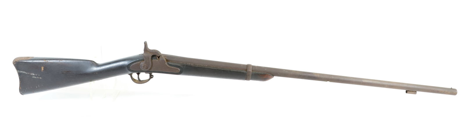 U.S. SPRINGFIELD 1863 PERCUSSION RIFLE: .60 CAL, CARTOUCH ON STOCK, 34" BARREL Registration: Terms: ANTIQUE OR BLACK POWDER FIREARM. THERE IS NO REGISTRATION OR FFL TRANSFER REQUIRED