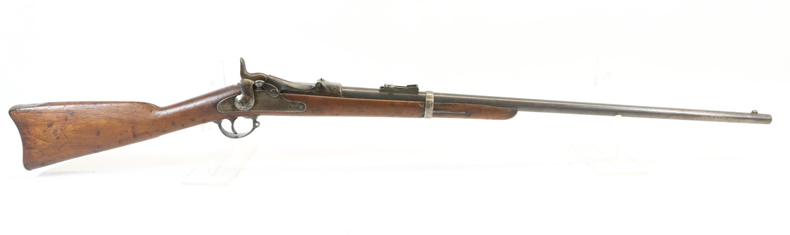 U.S. SPRINGFIELD TRAPDOOR MUSKET, MODEL 1878: 45-70 SERIAL # 59618, 49" OVERALL LENGTH. THIS GUN IS AN ANTIQUE AND DOES NOT REQUIRE REGISTRATION. Registration: Terms: