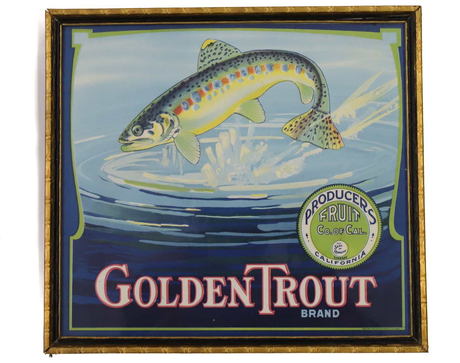 FRAMED ADVERTISING CRATE LABEL (1 of 3)