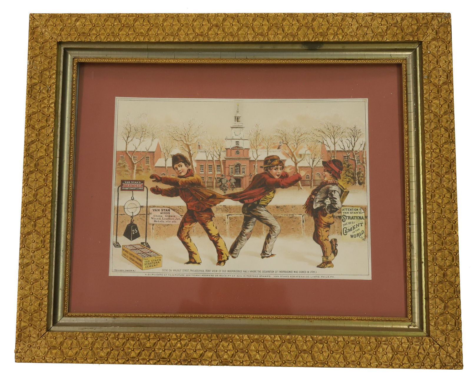 ANTIQUE FRAMED ADVERTISEMENT (1 of 4)