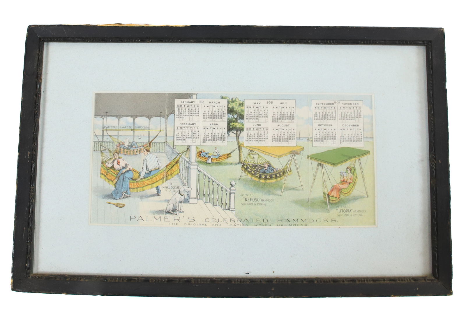 1905 FRAMED ADVERTISING CALENDAR (1 of 3)