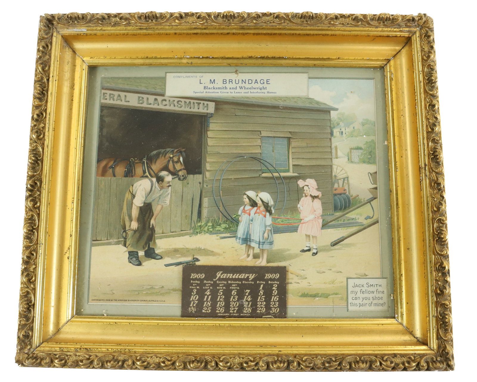 FRAMED ADVERTISING CALENDAR (1 of 4)