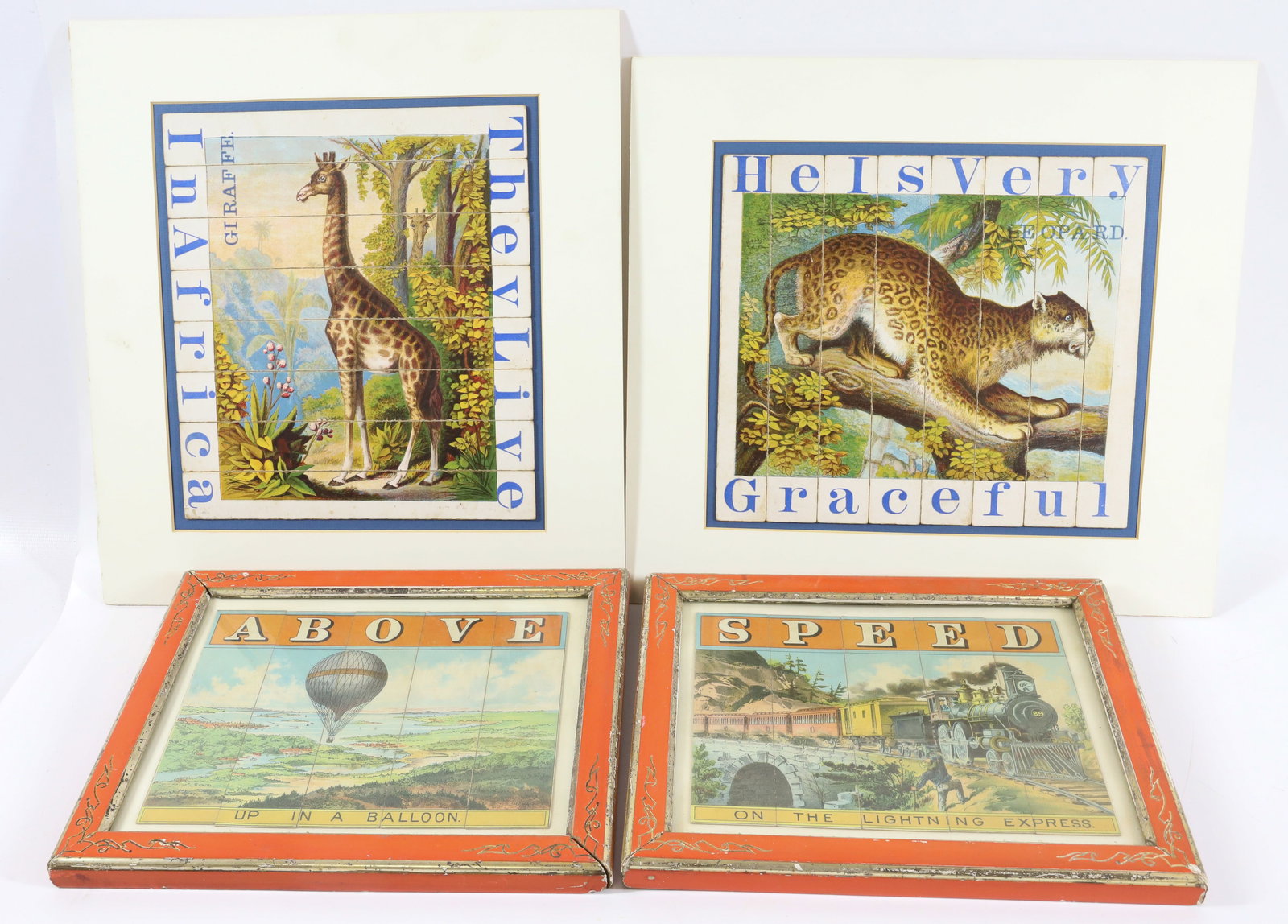 LOT OF (4) PUZZLE GAMES: TWO FRAMED UNDER GLASS (9 1/2" X 11 1/2") AND TWO MATTED (10 1/4" X 9 1/4"). Terms: PLEASE READ CAREFULLY -THIS IS AN ONLINE ONLY AUCTION WITH ABSENTEE AND PHONE BIDDING AS WELL. Terms for Purchasing